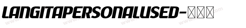 LangitaPersonalUsed字体转换