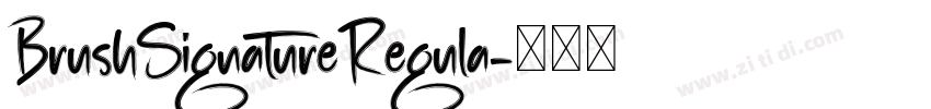 BrushSignatureRegula字体转换