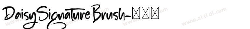 DaisySignatureBrush字体转换