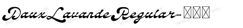 DauxLavandeRegular字体转换