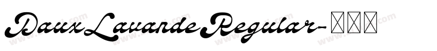 DauxLavandeRegular字体转换