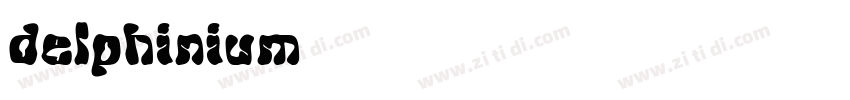 delphinium字体转换