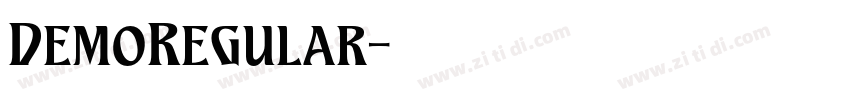 DemoRegular字体转换