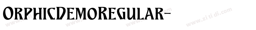 OrphicDemoRegular字体转换