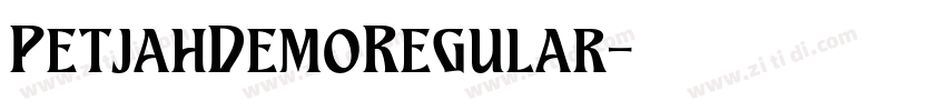 PetjahDemoRegular字体转换