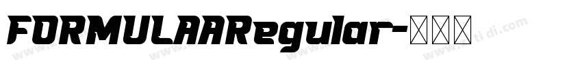FORMULAARegular字体转换