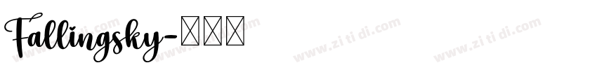 Fallingsky字体转换