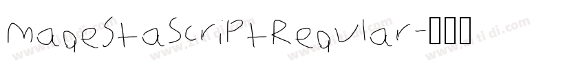 MagestaScriptRegular字体转换