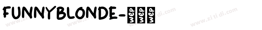 FUNNYBLONDE字体转换