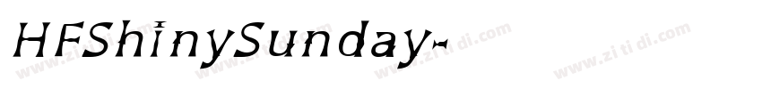 HFShinySunday字体转换