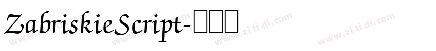 ZabriskieScript字体转换