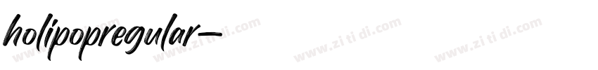 holipopregular字体转换