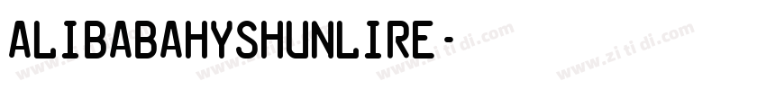 AlibabaHYShunLiRe字体转换