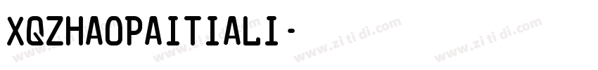 XQzhaopaitiALi字体转换