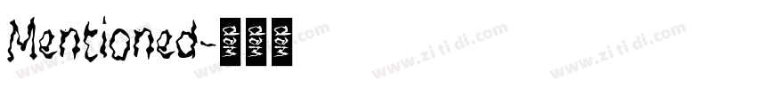 Mentioned字体转换