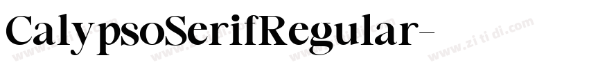 CalypsoSerifRegular字体转换