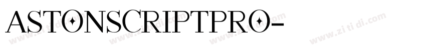 AstonScriptPro字体转换