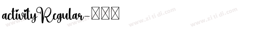 activityRegular字体转换