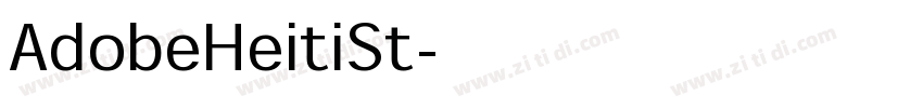 AdobeHeitiSt字体转换