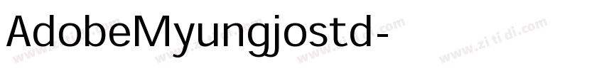 AdobeMyungjostd字体转换