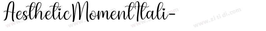 AestheticMomentItali字体转换