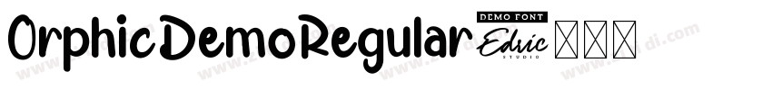 OrphicDemoRegular字体转换