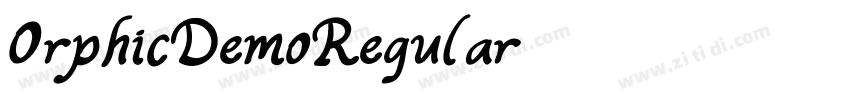 OrphicDemoRegular字体转换