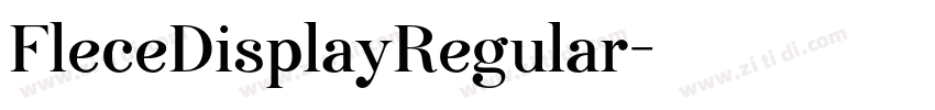 FleceDisplayRegular字体转换