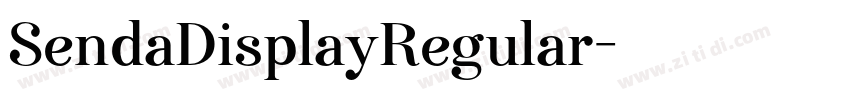 SendaDisplayRegular字体转换