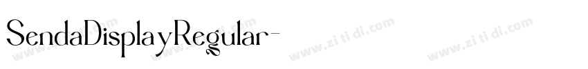 SendaDisplayRegular字体转换