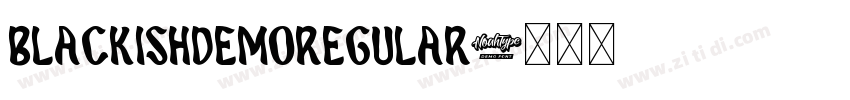 BlackishDemoRegular字体转换