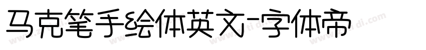 马克笔手绘体英文字体转换