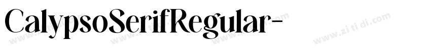 CalypsoSerifRegular字体转换