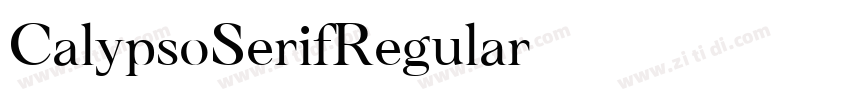 CalypsoSerifRegular字体转换