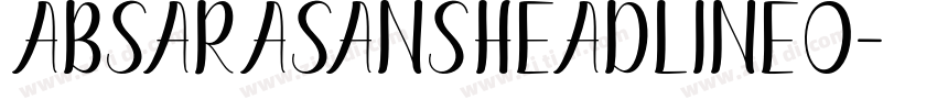AbsaraSansHeadlineO字体转换