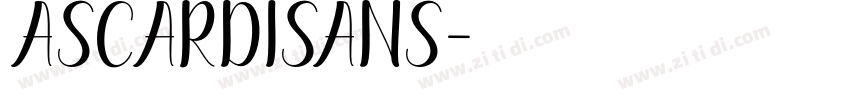 AscardiSans字体转换