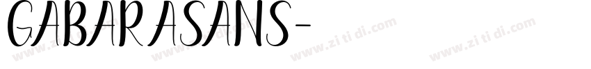 GabaraSans字体转换