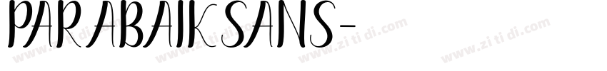 ParabaikSans字体转换