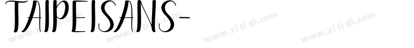 TaipeiSans字体转换