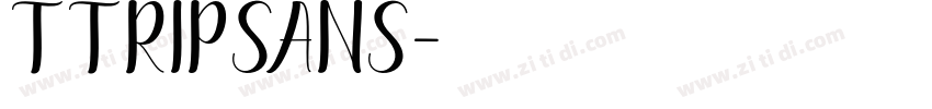 TtripSans字体转换