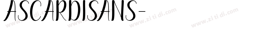 AscardiSans字体转换