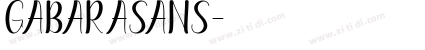 GabaraSans字体转换