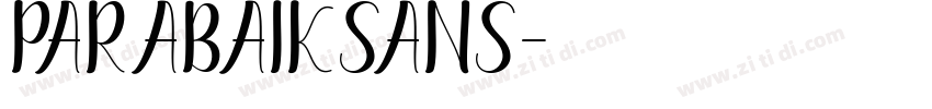 ParabaikSans字体转换