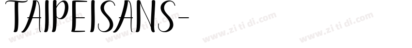 TaipeiSans字体转换