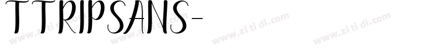 TtripSans字体转换