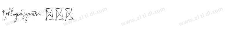 BellogiaSignature字体转换