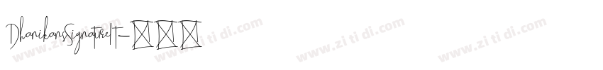 DhanikansSignatureIt字体转换