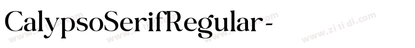 CalypsoSerifRegular字体转换