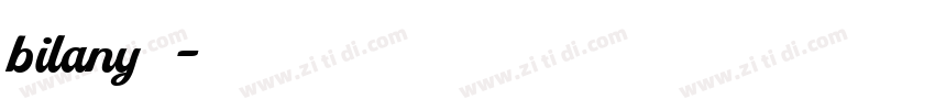 bilany字体字体转换