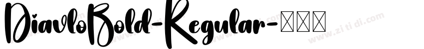 DiavloBold-Regular字体转换